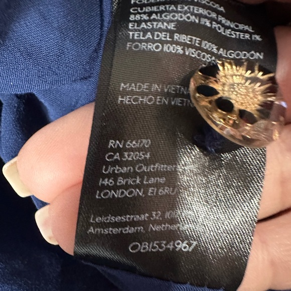 Maeve Plus Anthropologie Blue Mini Shift Dress Size 14  wedding Shower - Picture 11 of 12